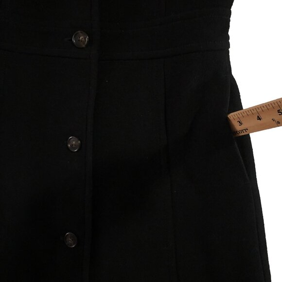 J. Crew Classic Lady Day Coat Women 6 Black Italian Double-Cloth Wool Thinsulate - Picture 7 of 13